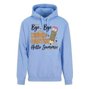 Bye Bye Kindergarten Hello Summer Leopard Last Day Of School Unisex Surf Hoodie