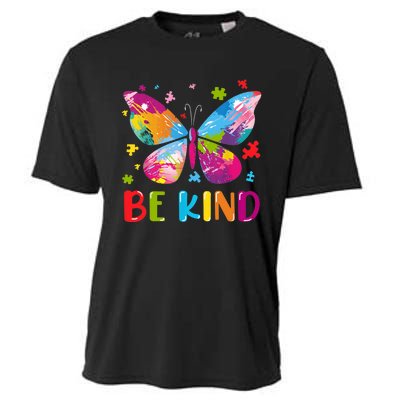 Butterfly Be Kind Autism Awareness Cooling Performance Crew T-Shirt