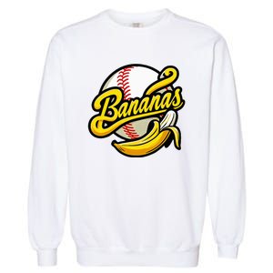 Banana Baseball Lover Cool Game Garment-Dyed Sweatshirt