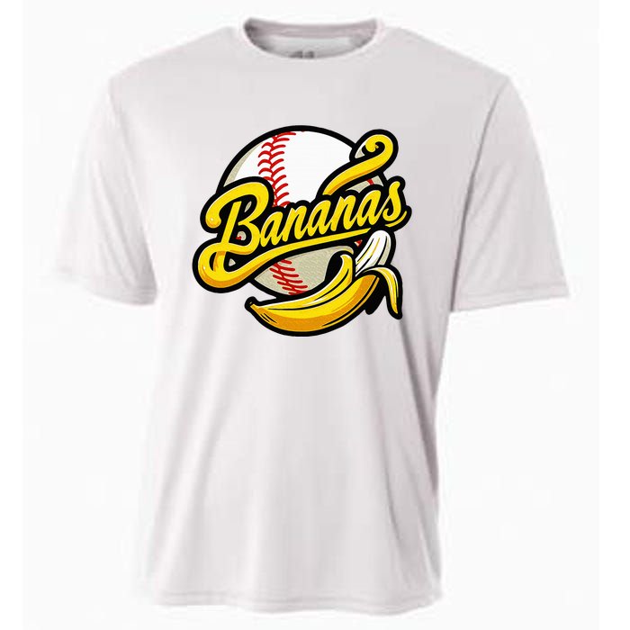 Banana Baseball Lover Cool Game Cooling Performance Crew T-Shirt