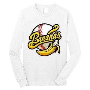 Banana Baseball Lover Cool Game Long Sleeve Shirt