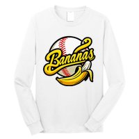 Banana Baseball Lover Cool Game Long Sleeve Shirt