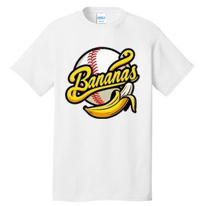 Banana Baseball Lover Cool Game Tall T-Shirt