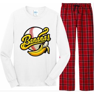 Banana Baseball Lover Cool Game Long Sleeve Pajama Set