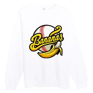 Banana Baseball Lover Cool Game Premium Crewneck Sweatshirt