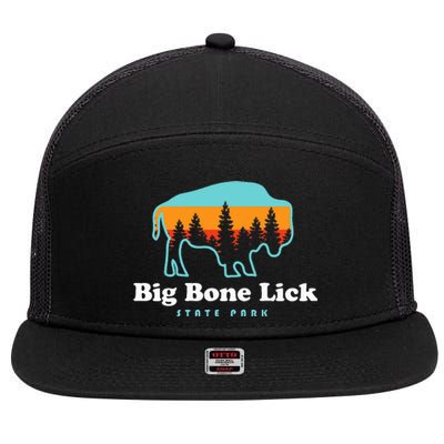 Big Bone Lick State Park Kentucky Bison Fossils 7 Panel Mesh Trucker Snapback Hat