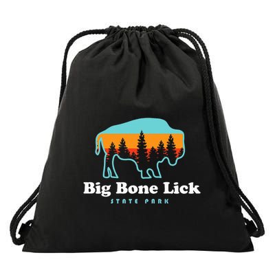Big Bone Lick State Park Kentucky Bison Fossils Drawstring Bag