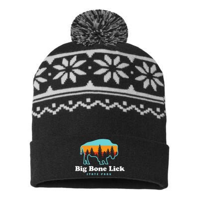 Big Bone Lick State Park Kentucky Bison Fossils USA-Made Snowflake Beanie