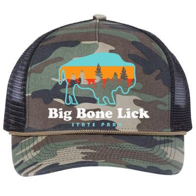 Big Bone Lick State Park Kentucky Bison Fossils Retro Rope Trucker Hat Cap