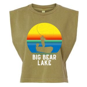 Big Bear Lake Cool Gift For Fishing Trips Travel Family Gift Garment-Dyed Women's Muscle Tee