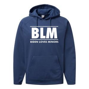 BLM Biden Loves Minors Performance Fleece Hoodie