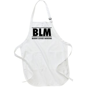 BLM Biden Loves Minors Full-Length Apron With Pockets