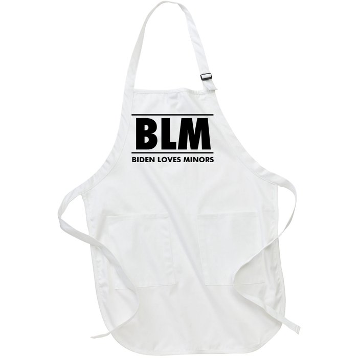 BLM Biden Loves Minors Full-Length Apron With Pockets