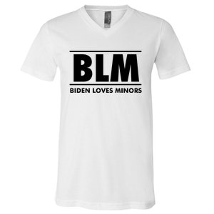 BLM Biden Loves Minors V-Neck T-Shirt