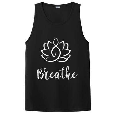 Breathe Buddha Lotus Flower Meditation Yoga PosiCharge Competitor Tank