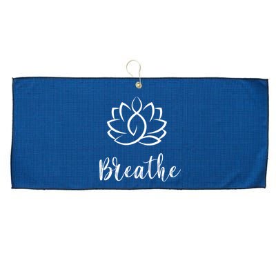 Breathe Buddha Lotus Flower Meditation Yoga Large Microfiber Waffle Golf Towel