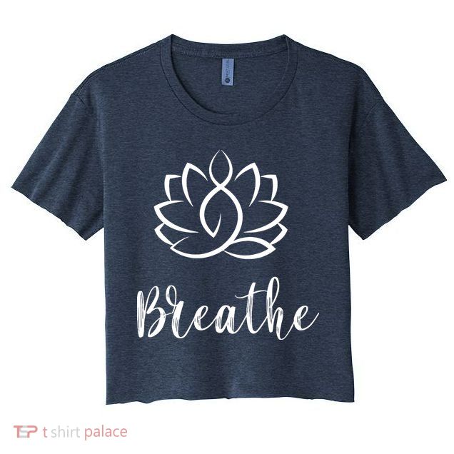 Breathe Buddha Lotus Flower Meditation Yoga Crop Top