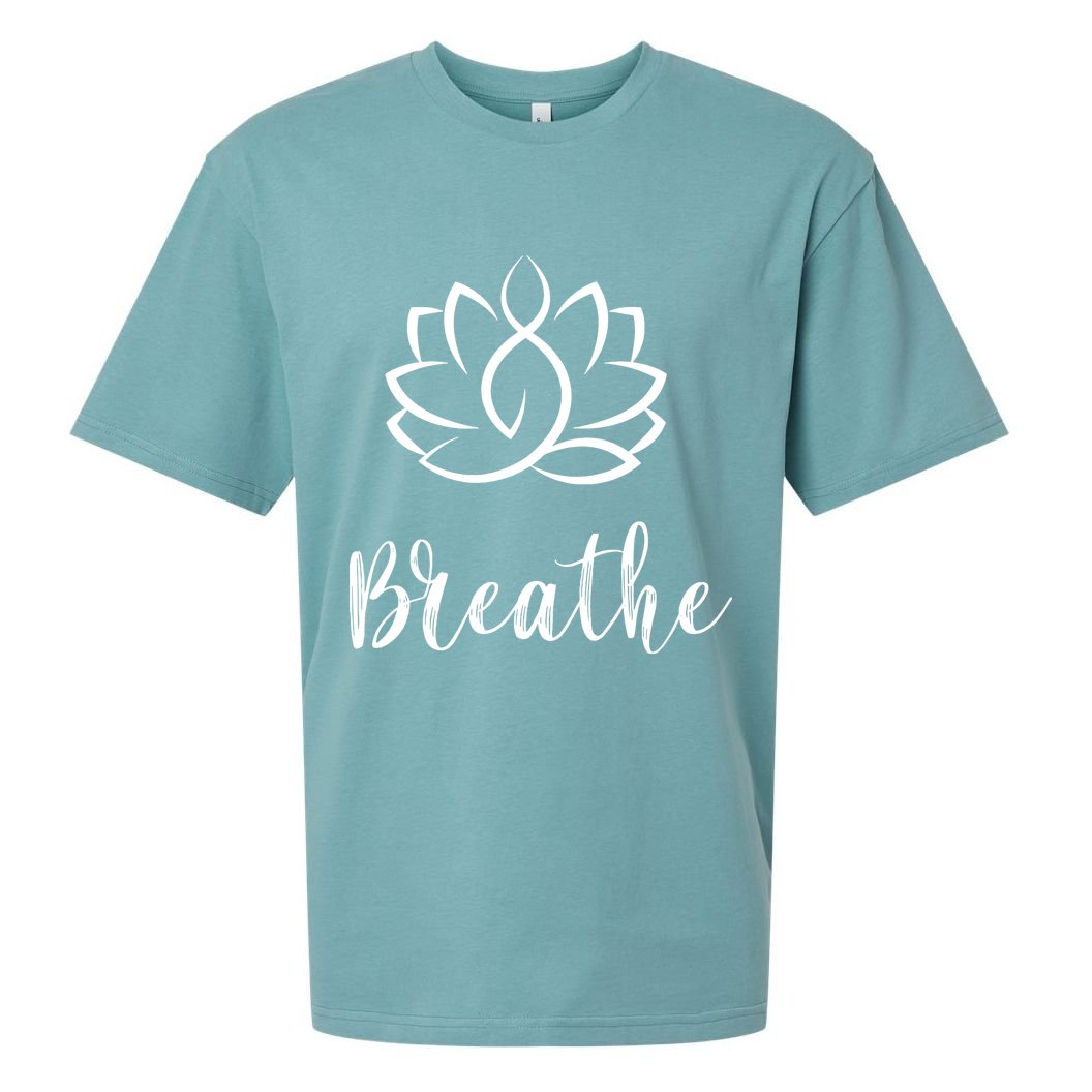 Breathe Buddha Lotus Flower Meditation Yoga Sueded Cloud Jersey T-Shirt