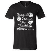 Big Brother Little Brother Baseball Bring It Home V-Neck T-Shirt