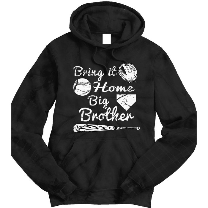 Big Brother Little Brother Baseball Bring It Home Tie Dye Hoodie