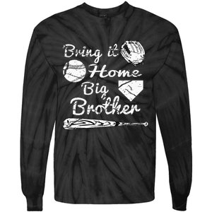 Big Brother Little Brother Baseball Bring It Home Tie-Dye Long Sleeve Shirt