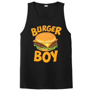 Burger Boy Loves Cheeseburger And Hamburger Gift PosiCharge Competitor Tank