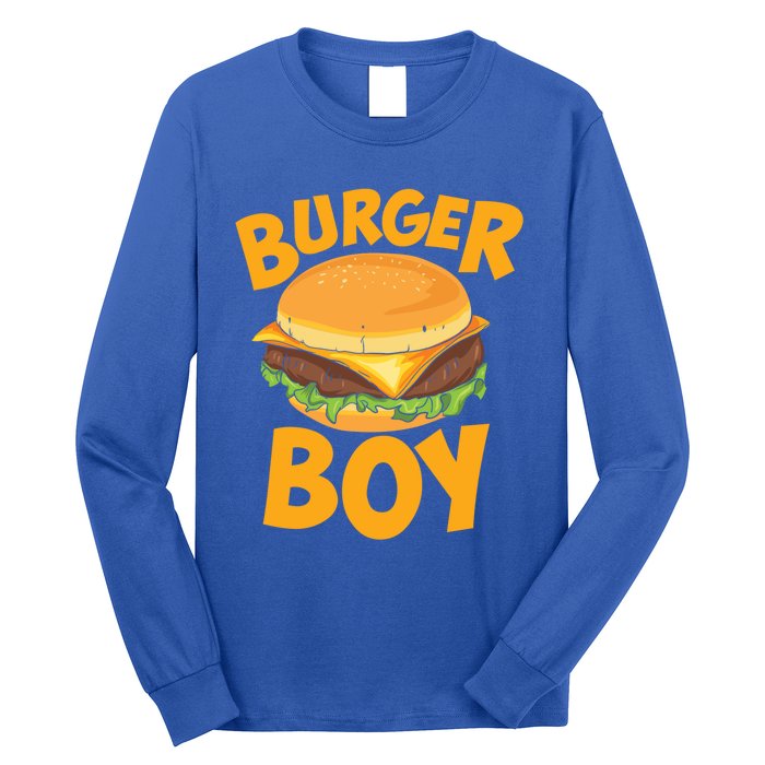 Burger Boy Loves Cheeseburger And Hamburger Gift Long Sleeve Shirt