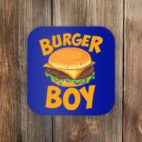 Burger Boy Loves Cheeseburger And Hamburger Gift Coaster