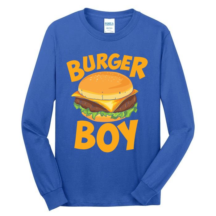 Burger Boy Loves Cheeseburger And Hamburger Gift Tall Long Sleeve T-Shirt