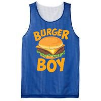 Burger Boy Loves Cheeseburger And Hamburger Gift Mesh Reversible Basketball Jersey Tank