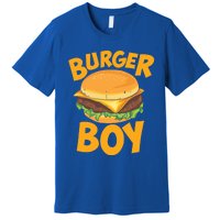 Burger Boy Loves Cheeseburger And Hamburger Gift Premium T-Shirt