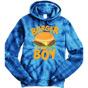 Burger Boy Loves Cheeseburger And Hamburger Gift Tie Dye Hoodie