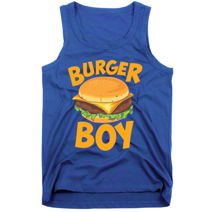 Burger Boy Loves Cheeseburger And Hamburger Gift Tank Top