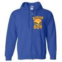 Burger Boy Loves Cheeseburger And Hamburger Gift Full Zip Hoodie