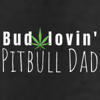 Best Bud Lovin Pitbull Dad Ever Funny Pitbull Owner Gift 7 Panel Mesh Trucker Snapback Hat