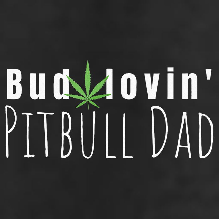 Best Bud Lovin Pitbull Dad Ever Funny Pitbull Owner Gift 7 Panel Mesh Trucker Snapback Hat