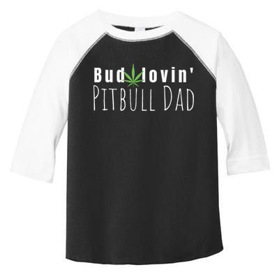 Best Bud Lovin Pitbull Dad Ever Funny Pitbull Owner Gift Toddler Fine Jersey T-Shirt