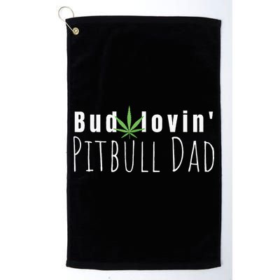 Best Bud Lovin Pitbull Dad Ever Funny Pitbull Owner Gift Golf Towel