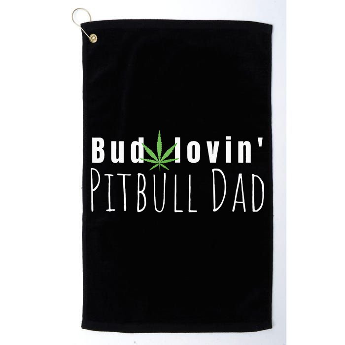Best Bud Lovin Pitbull Dad Ever Funny Pitbull Owner Gift Golf Towel