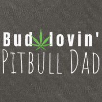Best Bud Lovin Pitbull Dad Ever Funny Pitbull Owner Gift Cotton Canvas Backpack