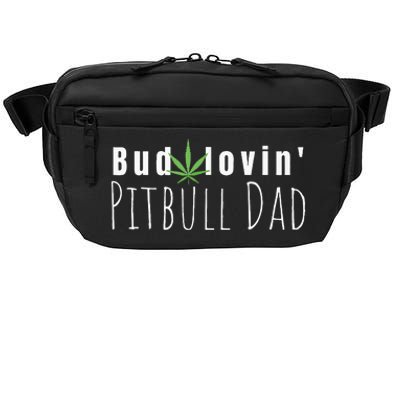 Best Bud Lovin Pitbull Dad Ever Funny Pitbull Owner Gift Crossbody Pack