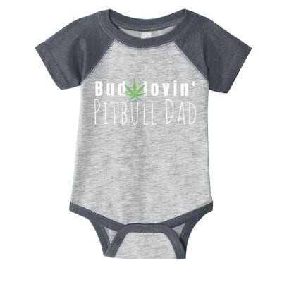 Best Bud Lovin Pitbull Dad Ever Funny Pitbull Owner Gift Infant Baby Jersey Bodysuit