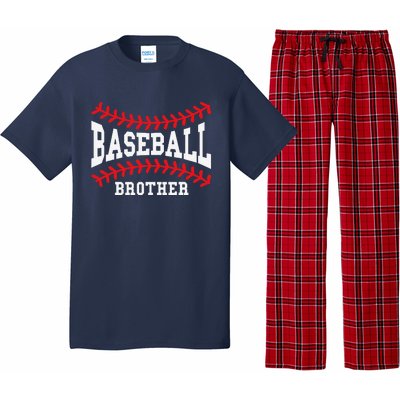 Baseball Brother Laces Little League Big Bro Matching Family Pajama Set