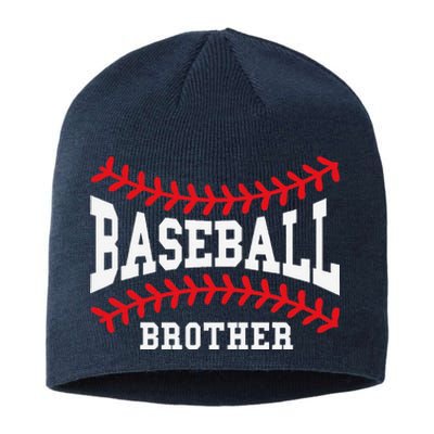 Baseball Brother Laces Little League Big Bro Matching Family Sustainable Beanie