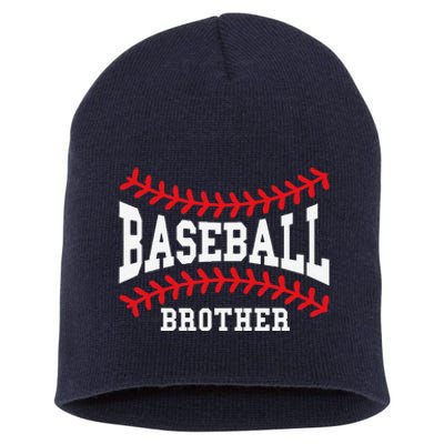 Baseball Brother Laces Little League Big Bro Matching Family Short Acrylic Beanie