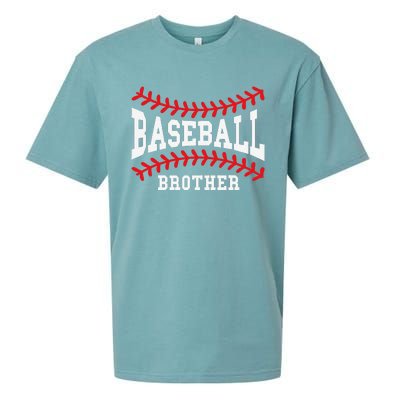 Baseball Brother Laces Little League Big Bro Matching Family Sueded Cloud Jersey T-Shirt