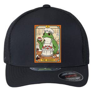 Baker Baking Lover Frog Making Cake The Baker Tarot Card Flexfit Unipanel Trucker Cap