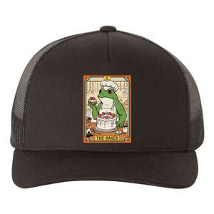 Baker Baking Lover Frog Making Cake The Baker Tarot Card Yupoong Adult 5-Panel Trucker Hat