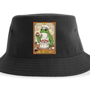 Baker Baking Lover Frog Making Cake The Baker Tarot Card Sustainable Bucket Hat