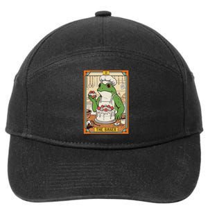 Baker Baking Lover Frog Making Cake The Baker Tarot Card 7-Panel Snapback Hat